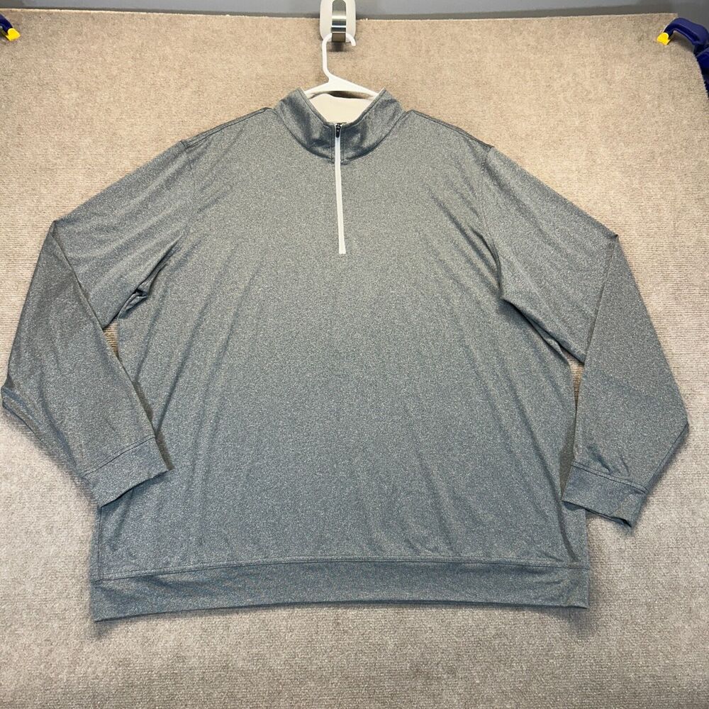Normal Brand Performance 1/4 Zip Mens 2XL Gray Pullover Stretch Long Sleeve Mock